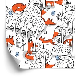 Tapeta Uśmiechnięte Liski W Lesie