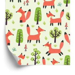 Tapeta Wesołe Liski W Lesie