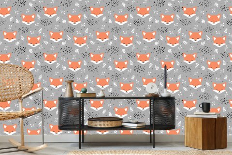 Tapeta Wesołe Lisy W Lesie