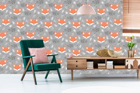 Tapeta Wesołe Lisy W Lesie