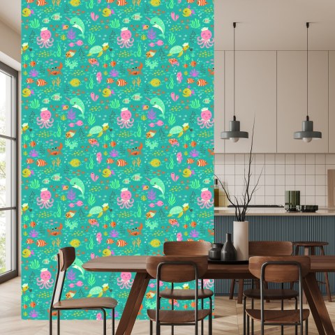 Tapeta Dla Dzieci - Radosne Życie Pod Wodą