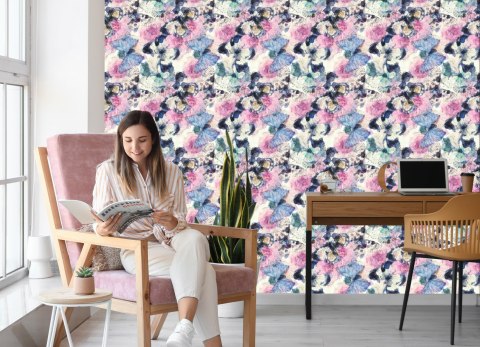 Tapeta Do Pokoju Dziecka W Kolorowe Motyle