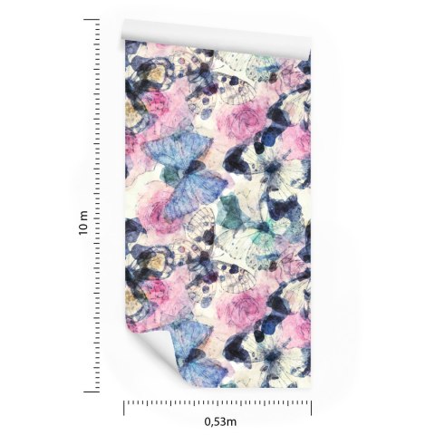 Tapeta Do Pokoju Dziecka W Kolorowe Motyle