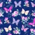 Tapeta Do Przedpokoju Motyle, Kwiaty, Liście, Róże