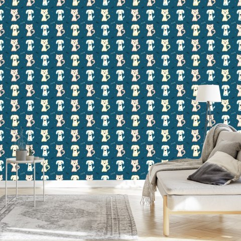 Tapeta Kolorowe Pieski I Kotki