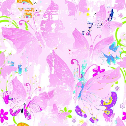 Tapeta Motyle, Kwiaty, Rośliny, Do Pokoju Dziecka