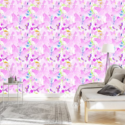 Tapeta Motyle, Kwiaty, Rośliny, Do Pokoju Dziecka