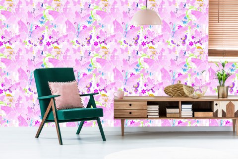 Tapeta Motyle, Kwiaty, Rośliny, Do Pokoju Dziecka