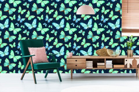 Tapeta W Kropki, Motyle, Do Pokoju Dziecka