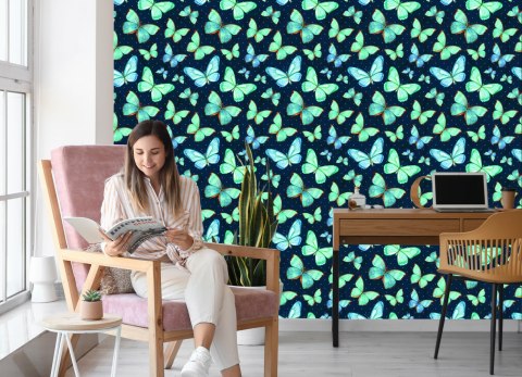 Tapeta W Kropki, Motyle, Do Pokoju Dziecka