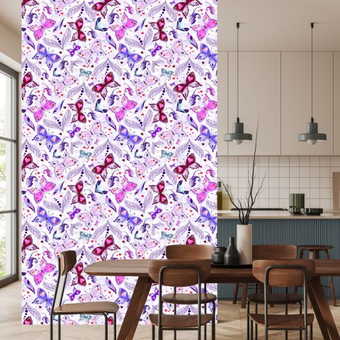 Tapeta W Motyle, Serca, Kropki, Do Pokoju Dziecka