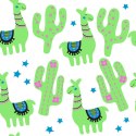 Tapeta Do Pokoju Dziecka, Lamy, Kaktusy, Zieleń