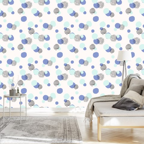 Tapeta Kolorowe Abstrakcyjne Kropki