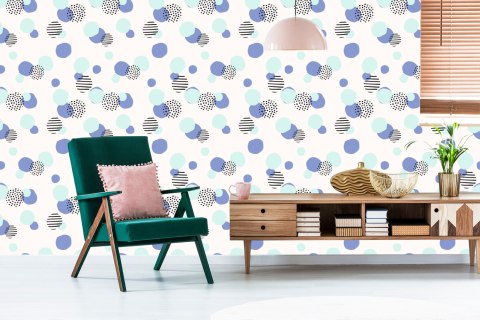 Tapeta Kolorowe Abstrakcyjne Kropki