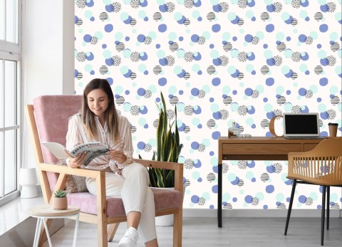 Tapeta Kolorowe Abstrakcyjne Kropki