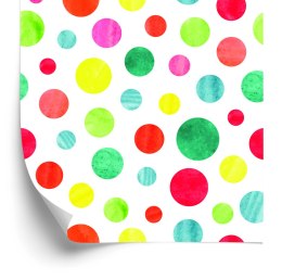 Tapeta Kolorowe Kropki Malowane Akwarelą