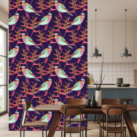 Tapeta - Kolorowe Ptaki