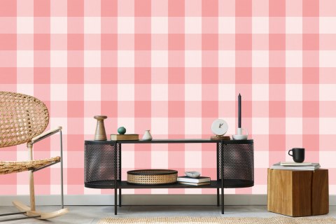 Tapeta Minimalistyczna Krata W Pastelowych Barwach