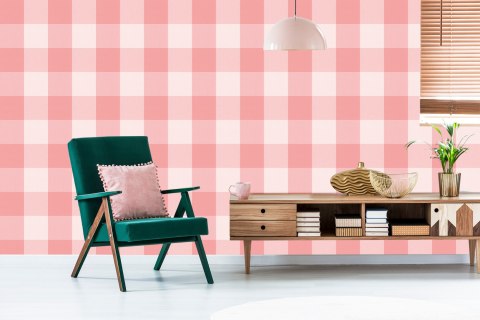 Tapeta Minimalistyczna Krata W Pastelowych Barwach