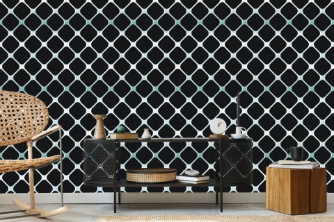 Tapeta Nowoczesna 3D W Kratkę, Do Sypialni, Salonu