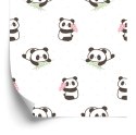 Tapeta Pandy Z Kwiatami
