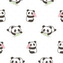 Tapeta Pandy Z Kwiatami