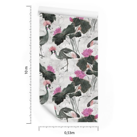 Tapeta - Piękne Ptaki I Kwiaty