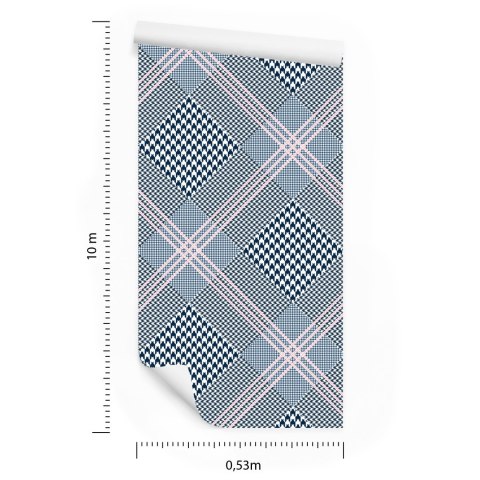 Tapeta Stylowa Krata Na Wzór Pepitki