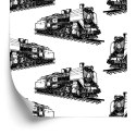 Tapeta Czarno-Białe Parowozy