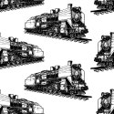 Tapeta Czarno-Białe Parowozy