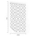 Tapeta Czarno-Biały Wzór Geometryczny