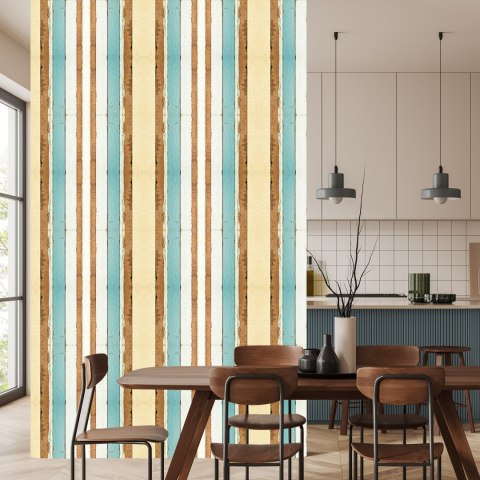 Tapeta Deski Drewniane Kolorowe