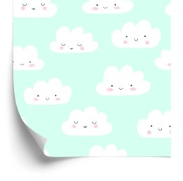 Tapeta Dla Dzieci - Wesołe Chmurki