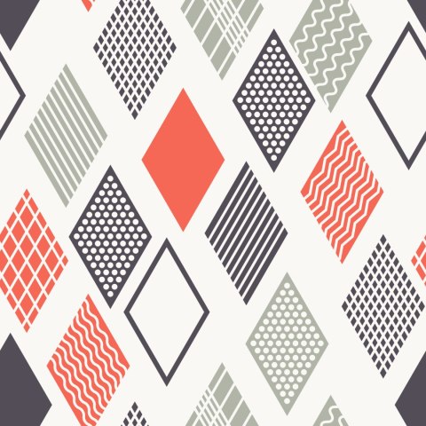 Tapeta Geometryczna-Kolorowe Romby