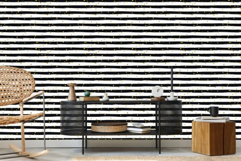 Tapeta Nowoczesna, Paski, Kropki, Do Biura, Salonu