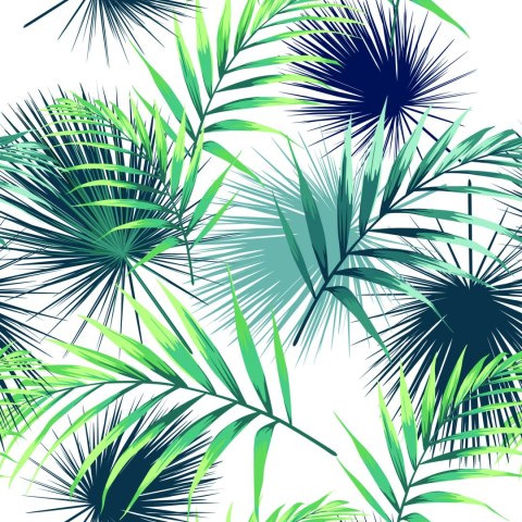 Tapeta Tropikalne Liście Palmowe