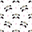 Tapeta Urocze Pandy Z Kwiatami