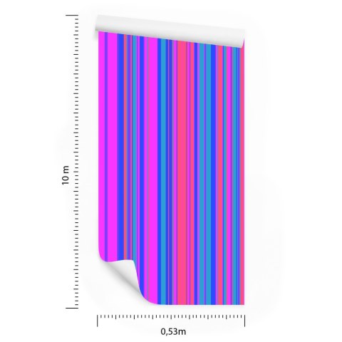 Tapeta W Nowoczesne, Kolorowe Pasy, Salon, Biuro