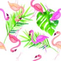 Tapeta Z Flamingami, Liście, Do Sypialni