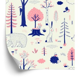 Tapeta Dla Dzieci - Leśne Zwierzątka W Jesiennym Lesie