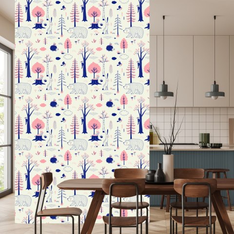 Tapeta Dla Dzieci - Leśne Zwierzątka W Jesiennym Lesie