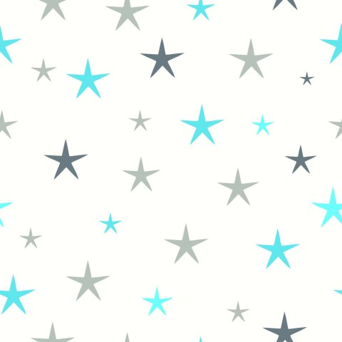 Tapeta Dla Dzieci - Niebieskie I Szare Gwiazdki