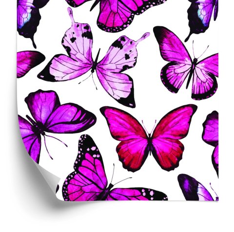 Tapeta Dla Dzieci - Różowe Motyle