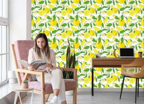 Tapeta Do Kuchni - Soczyste Cytryny