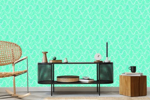 Tapeta Fale W Turkusowym Oceanie