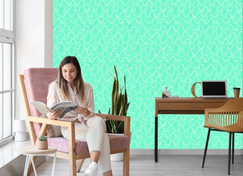 Tapeta Fale W Turkusowym Oceanie