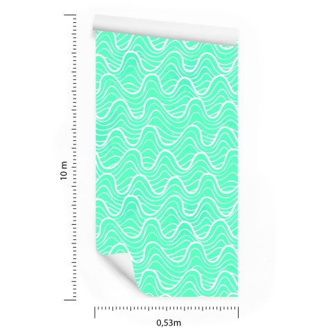 Tapeta Fale W Turkusowym Oceanie