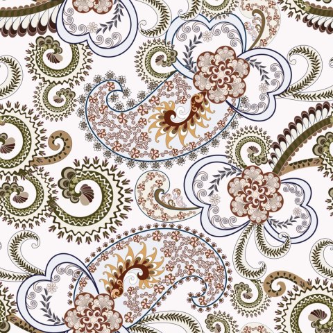 Tapeta Kolorowy Wzór Paisley