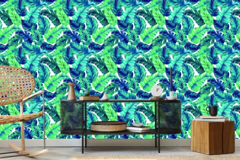 Tapeta Piękne Turkusowe Liście Tropikalne