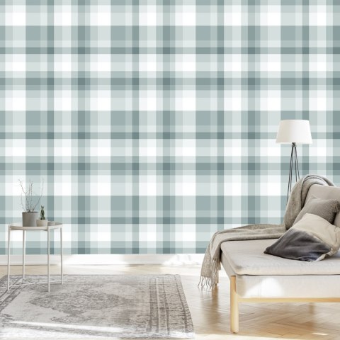 Tapeta Stylowa Krata W Kolorze Szarym